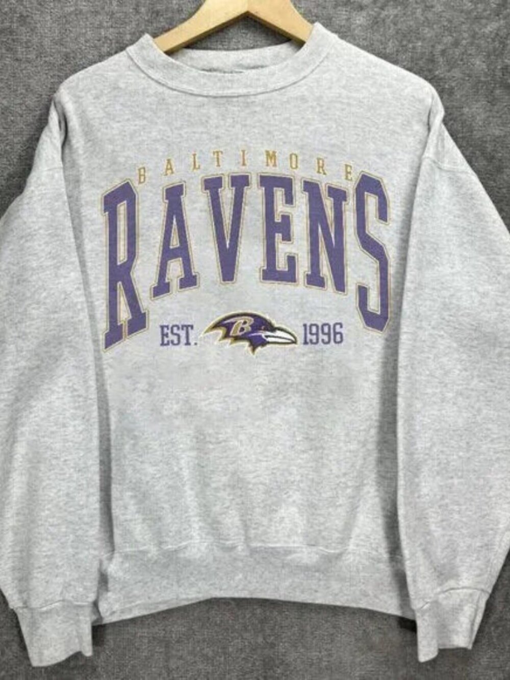 Baltimore Ravens Sweatshirt, Vintage Style NFL Ravens Football SweatShirt